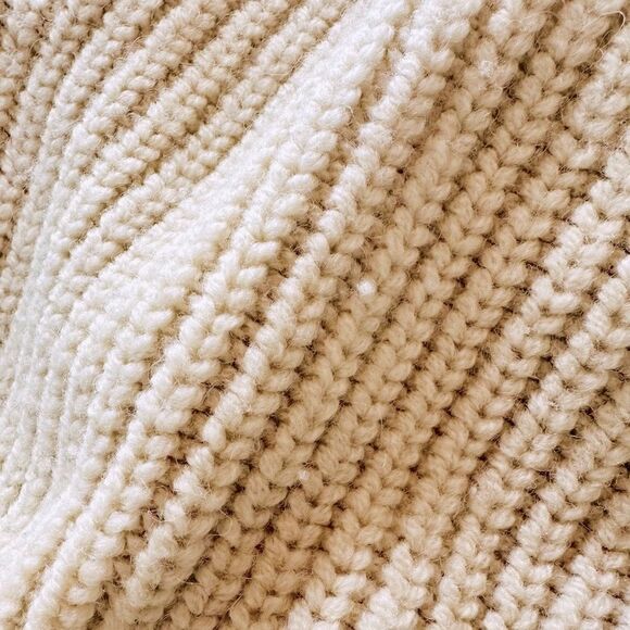 Vintage ALPS The Big Stitch Knitted Sweater Ivory Cream Pockets Size Large - Picture 6 of 7